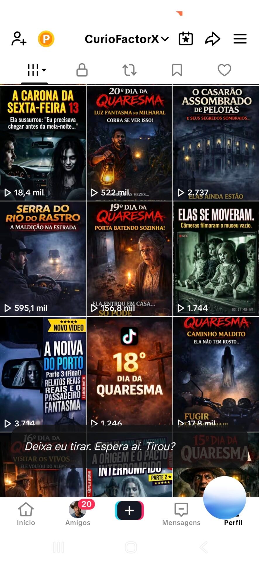 Quero vender o meu tiktok, pois não tenho mais tempo pra me dedicar. Ja monetizado, mais 20 800 inscritos, ACEITO PROPOSTA
