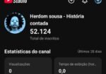 Canal +50 mil inscritos (com problema de monetizacao)