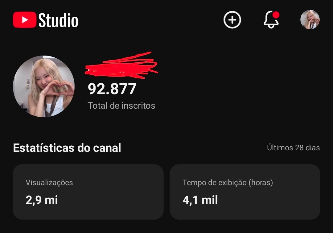 Conta do YouTube com 92 mil inscritos
