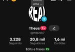 Vendo conta de tik Tok com 20,8 mil seguidores, 1,6 milhão de curtidas