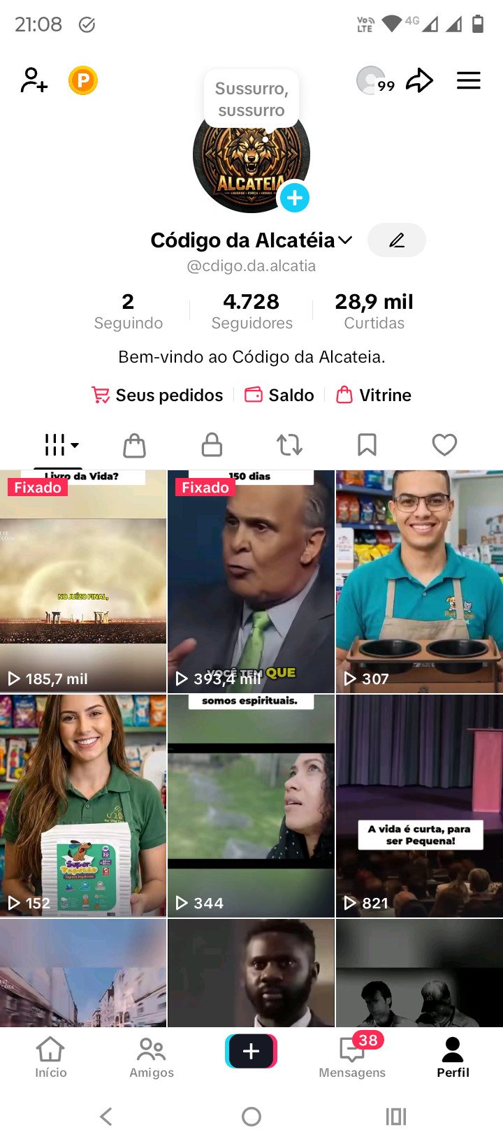 VENDO CANAL DO TIKTOK