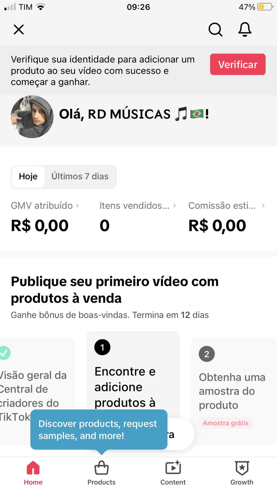 Conta com quase 3k tik tok shop ativo