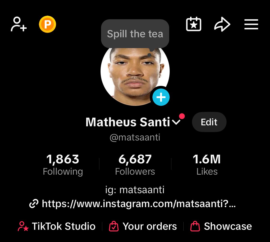 Conta tiktok 6600 seguidores.
