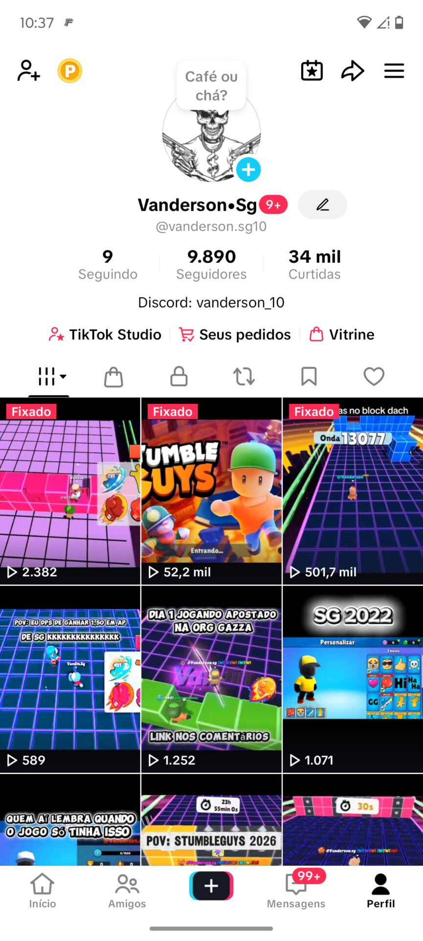 Vendo conta com (Tik Tok SHOP liberado) e quase monetizando com 10 mil seguidores