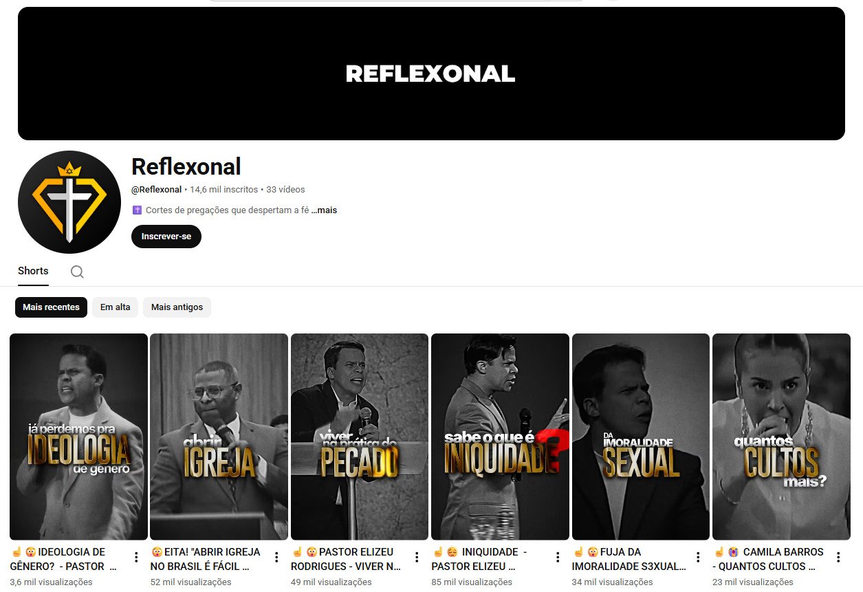 Canal no YouTube à venda – Reflexonal (14 mil inscritos)
