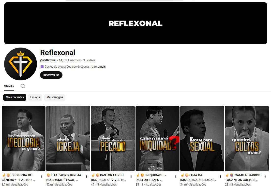 Canal do YouTube à venda – Não Monetizado – Cortes de Pregações e Mensagens de Fé | 14 mil inscritos 