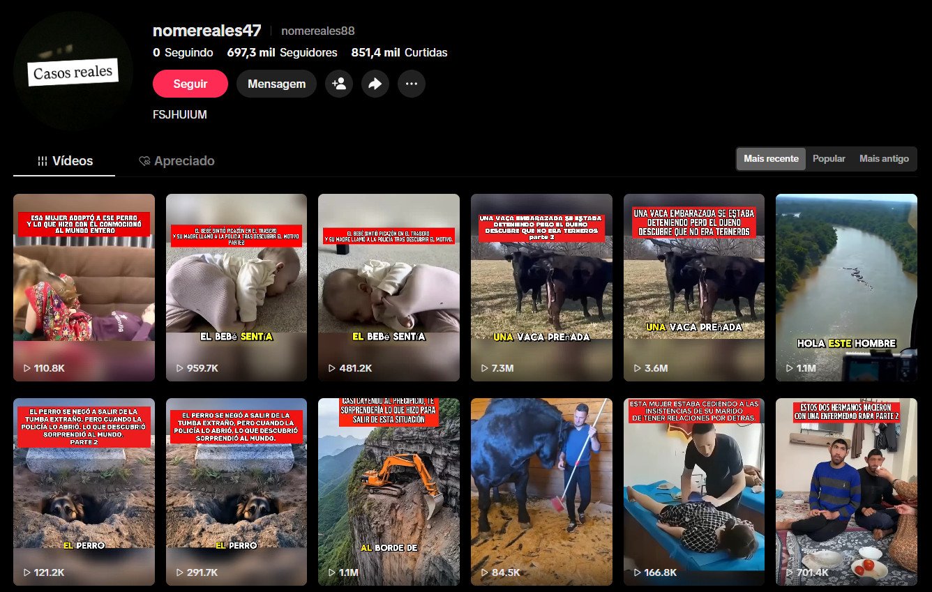 Conta no TikTok à venda – Casos Reais, Histórias e Curiosidades (Espanhol) | 697 mil seguidores