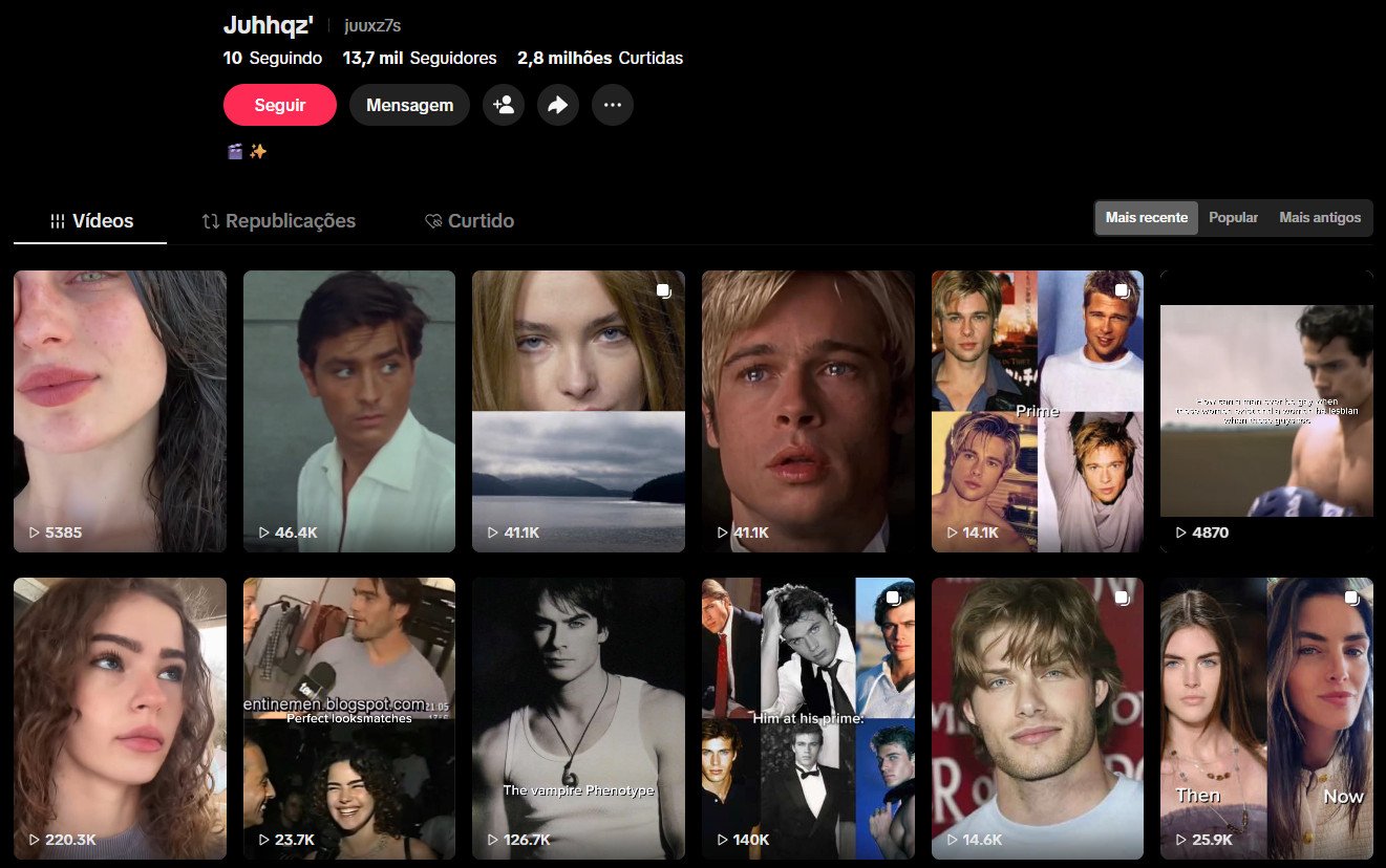 Conta no TikTok à venda – Edits de Celebridades, Estética e Pop Culture | 13 mil seguidores