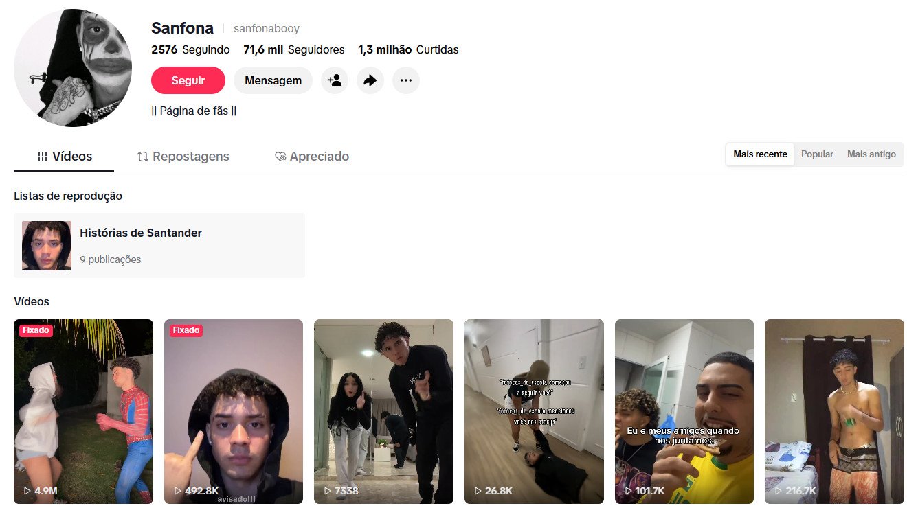 Conta no TikTok à venda – Sanfona (Entretenimento, Trends e Fandom) | 71 mil seguidores