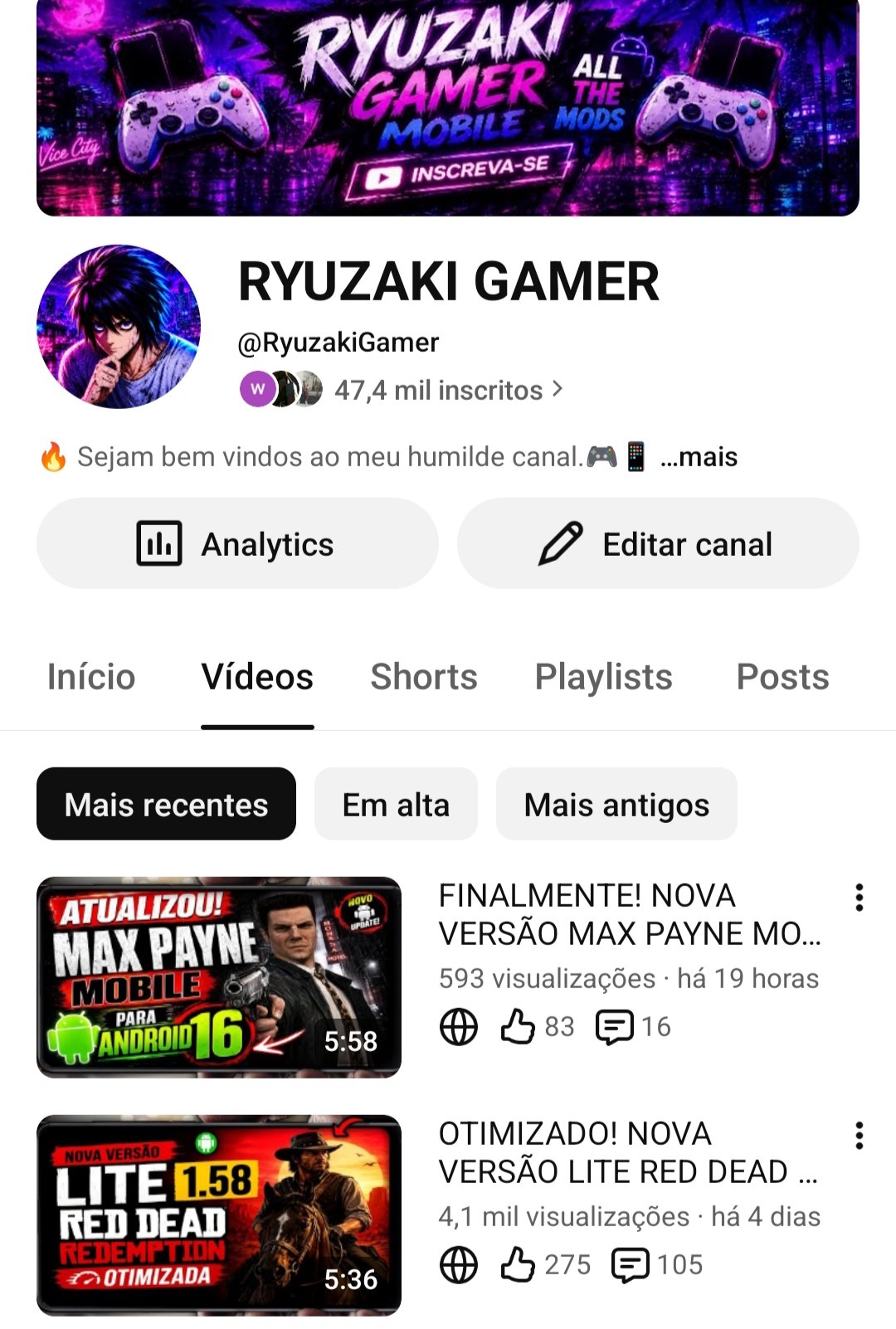 CANAL ATIVO 47K MONETIZADO