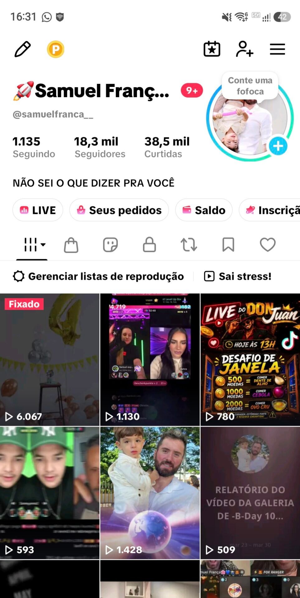 Vendo conta tiktok nível 44 de presenteador