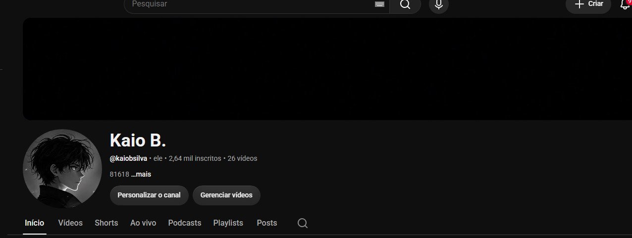 VENDO ESSA CONTA NO YOUTUBE COM +2650 INSCRITOS